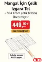 MANGAL İÇİN ÇELİK IZGARA TEL